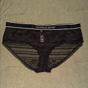 Victoria's Secret Black Lace Mesh Bikini Panty XXL